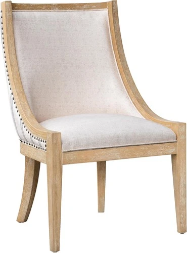 Martha Stewart Farmhouse Dining Chair Recessed Armchair for Bedrooms BEIGE
