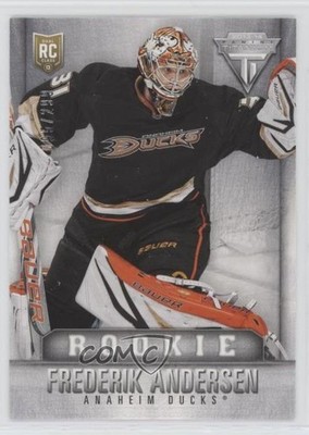 2013-14 Panini Titanium Retail 95/299 Frederik Andersen #182 Rookie RC fh9