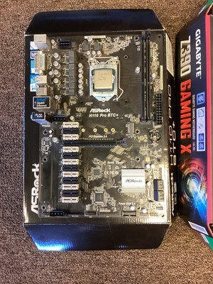 2 PACK - ASRock H110 Pro BTC+ Mining Motherboards Intel + 2 Intel CPUs with Fans