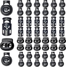 48pcs Upgraded Plastic Cord Lock, Locks - Draw String Clip with Spring...