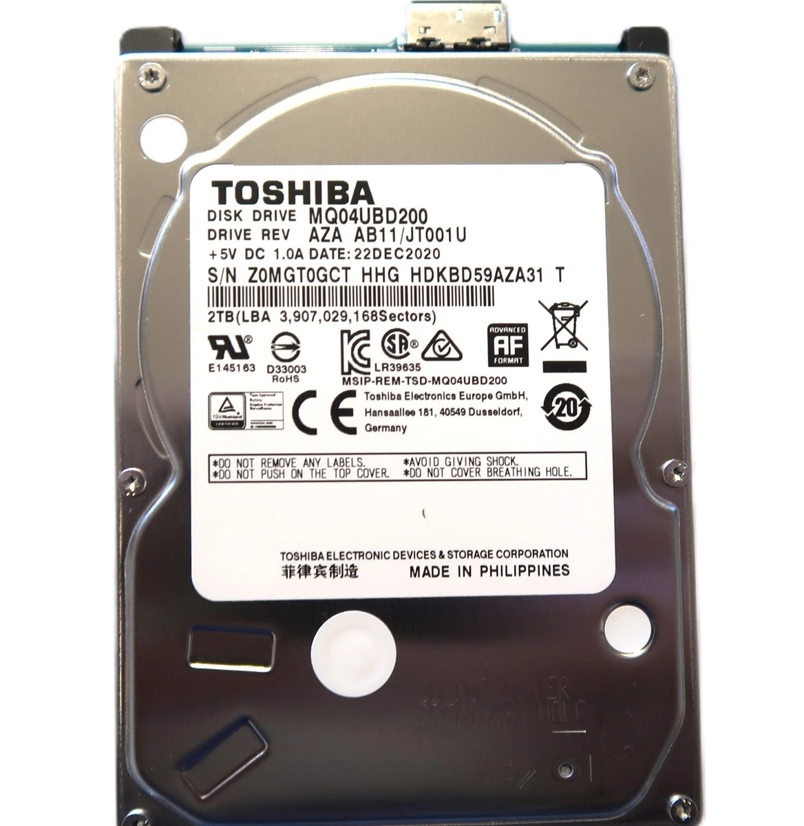 Toshiba Internal Hard Disk Drives 8 MB Cache 2TB Storage Capacity