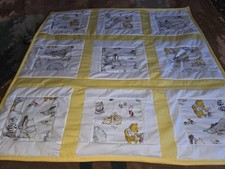 WINNIE the POOH  Friends yellow BABY QUILT