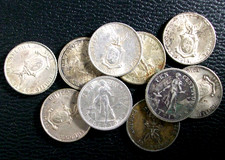 1944, 1945 United States, Philippines 10 Centavos Silver Coins, WWII, One Random