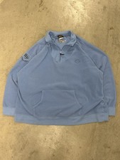 Vintage Y2K Harley Davidson 1/4 Zip Fleece Women  s XL Blue Biker Sweatshirt