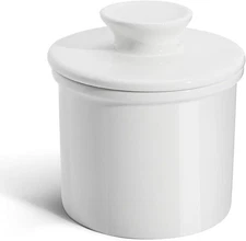 French Butter Dish - Butter Crock for Counter with Water Line for Fresh Sprea...