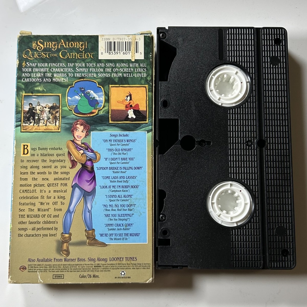 Sing Along Quest for Camelot VHS 1998 Kids Animation Warner Bros