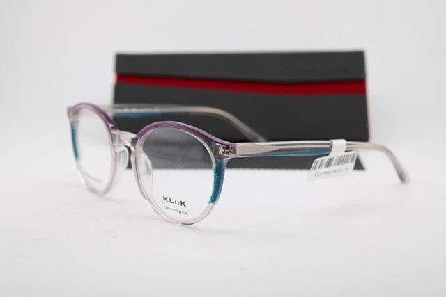 Kliik Denmark 689 S402 Tortoise Blue Cat Eye Eyeglasses Frames 48-15-135 K-689 Eyeglasses - KLiiK Denmark Authorized Retailer  main image 3