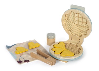 Small foot Set di stampi per waffle ''Tasty'' in legno, accessori per cucina gioco