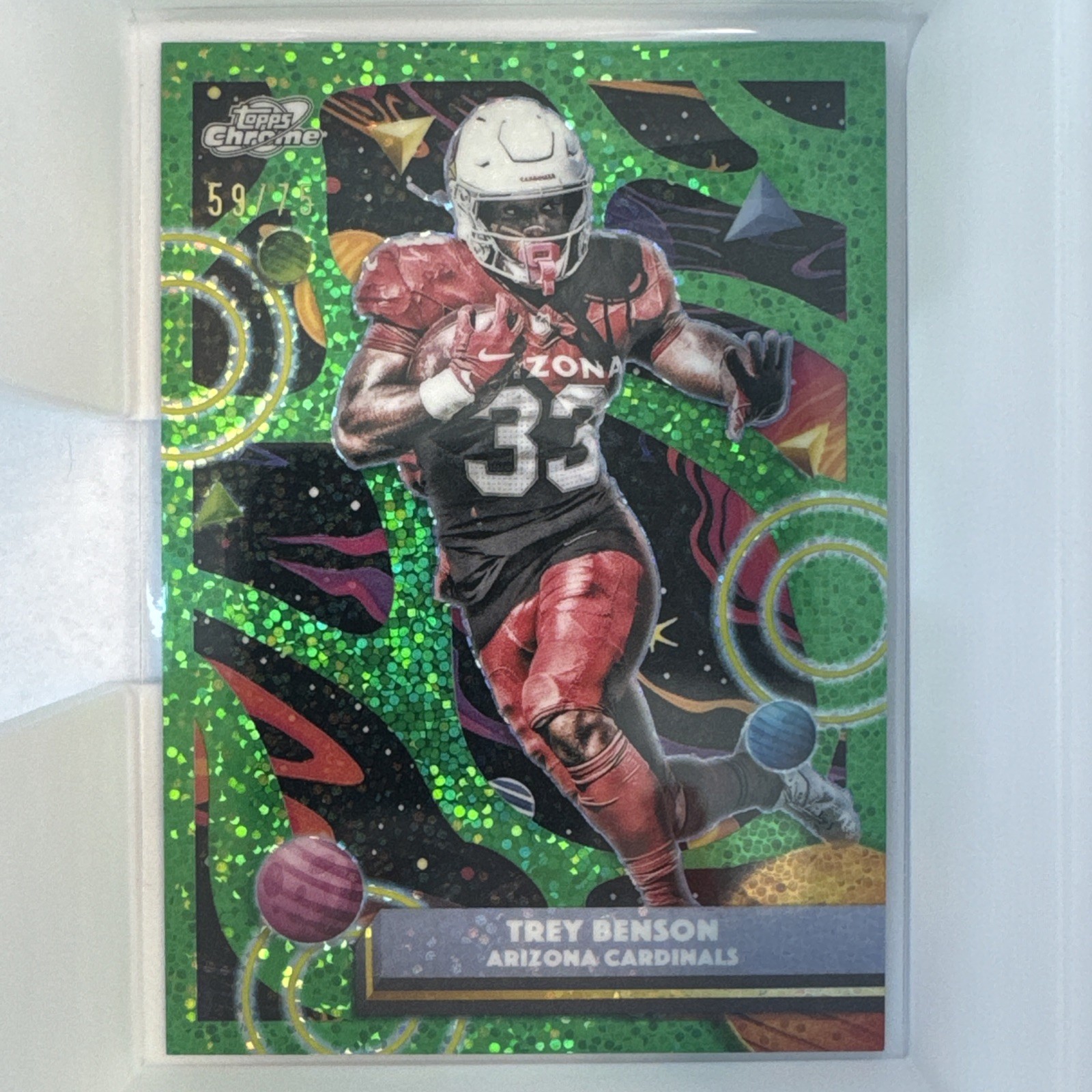 Trey Benson /75 Green Space Dust Refractor 2025 NFL Topps Cosmic Chrome#2