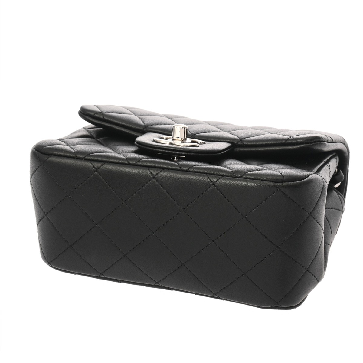 Chanel Mini Classic Handbag A35200 Shoulder Bag Lambskin Black #WB666 image 4