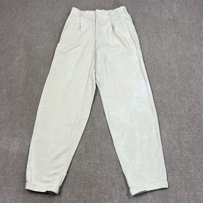 Vintage 50s Atomic Fleck Gabardine Drop Loop Pants Trousers Men