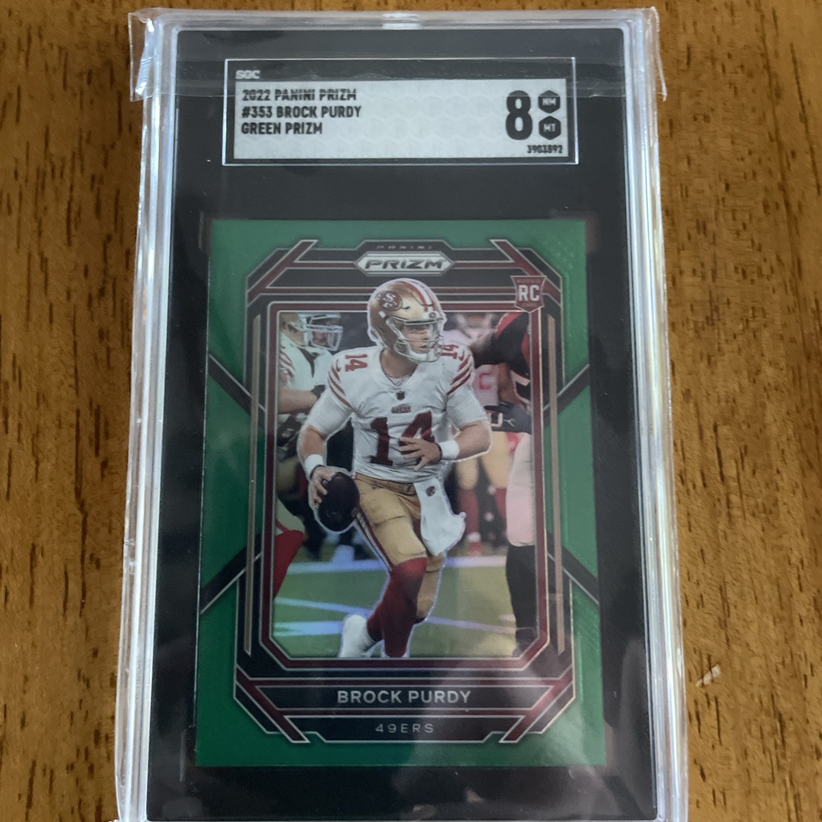 2022 Panini Prizm - Rookies Brock Purdy #353 Green Prizm (RC)