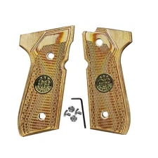 Beretta Grips 92/96 Wood Grips for 92FS & 92F Premium Medallion Grips W/Screws
