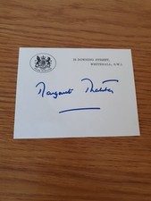 MARGARET THATCHER SIGNED CARD AND LETTER 1987 FROM 10 DOWNING STREET TO ME