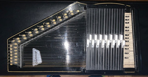 Vintage Oscar Schmidt Autoharp Musical Instrument Black Good 36 String
