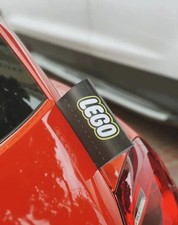 Auto Aufkleber Lego Waschmarke Logo Heckscheibe Kofferraum 15x20cm Schwarz Rot