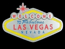 SK01133 2003  WELCOME TO FABULOUS LAS VEGAS NEVADA  COMMEMORATIVE BELT BUCKLE