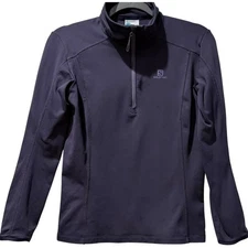 Salomon Discovery 1/2 Zip Midlayer AdvancedSkin Warm Dark Purple Size Small