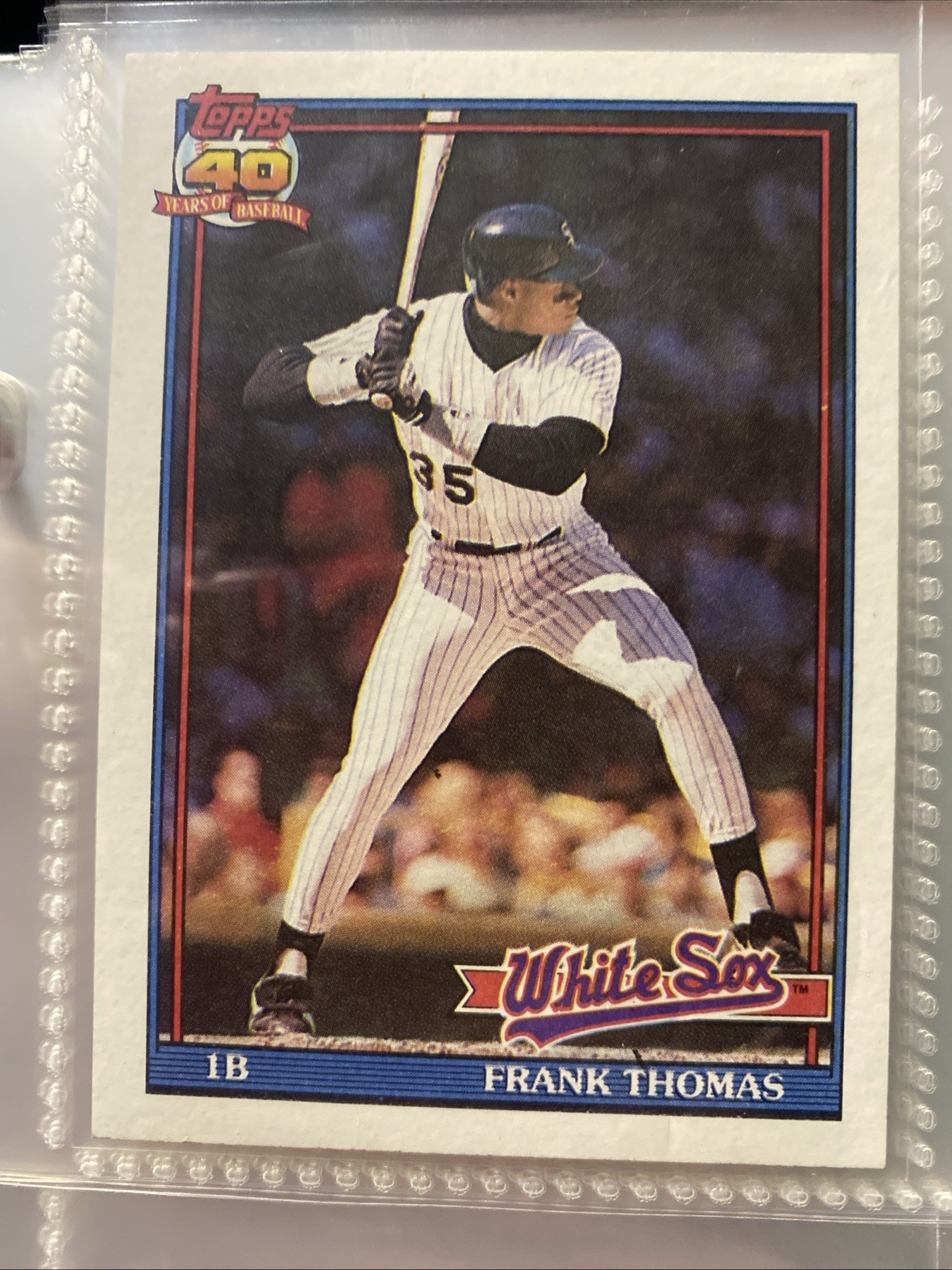 1991 Topps - Frank Thomas #79 Collector's Edition (Tiffany)
