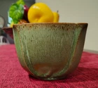 Frankoma Pottery #30 Square Bowl 1936 - 42 Only - 4.25" x 3" Prairie Green ADA