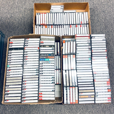 Lot of (10) - USED Blank Cassette Tapes - Type I,90 min (TDK, Memorex, Maxell,+)