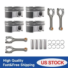 G4FJ 1.6T Engine Pistons Pin SET + Connecting Rods For 2011-2019 Hyundai Kia