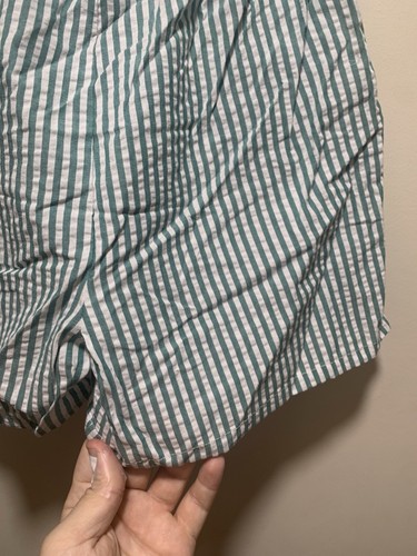 Art Class NWT Girl's Size Large (10-12) Striped Shorts Green/White 0191 - Picture 11 of 12
