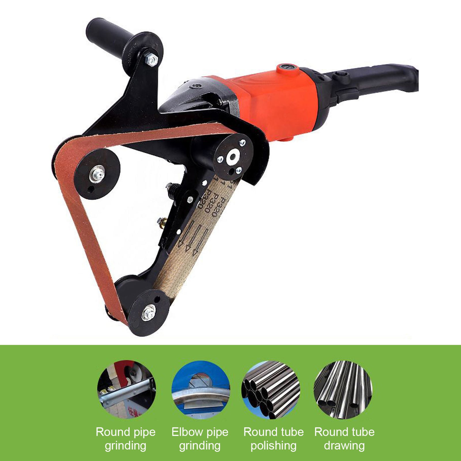 Mini Belt Sander Sanding Machine Tube Pipe Polisher Grinder Tool☜