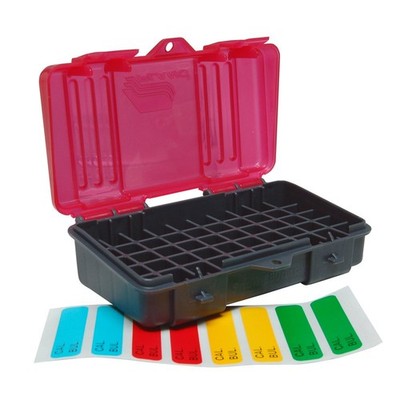Plano 50-Count Handgun Ammo Box, Dark Gray, Lockable Ammunition Small, Green 