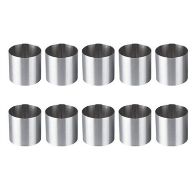 10 Stück Edelstahl Mousse Ringe Rund Keks Kuchen Form Küche9968