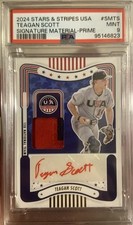 2024 PANINI STARS & STRIPES USA TEAGAN SCOTT /25 RC AUTO 2CLR PATCH PRIME PSA 9
