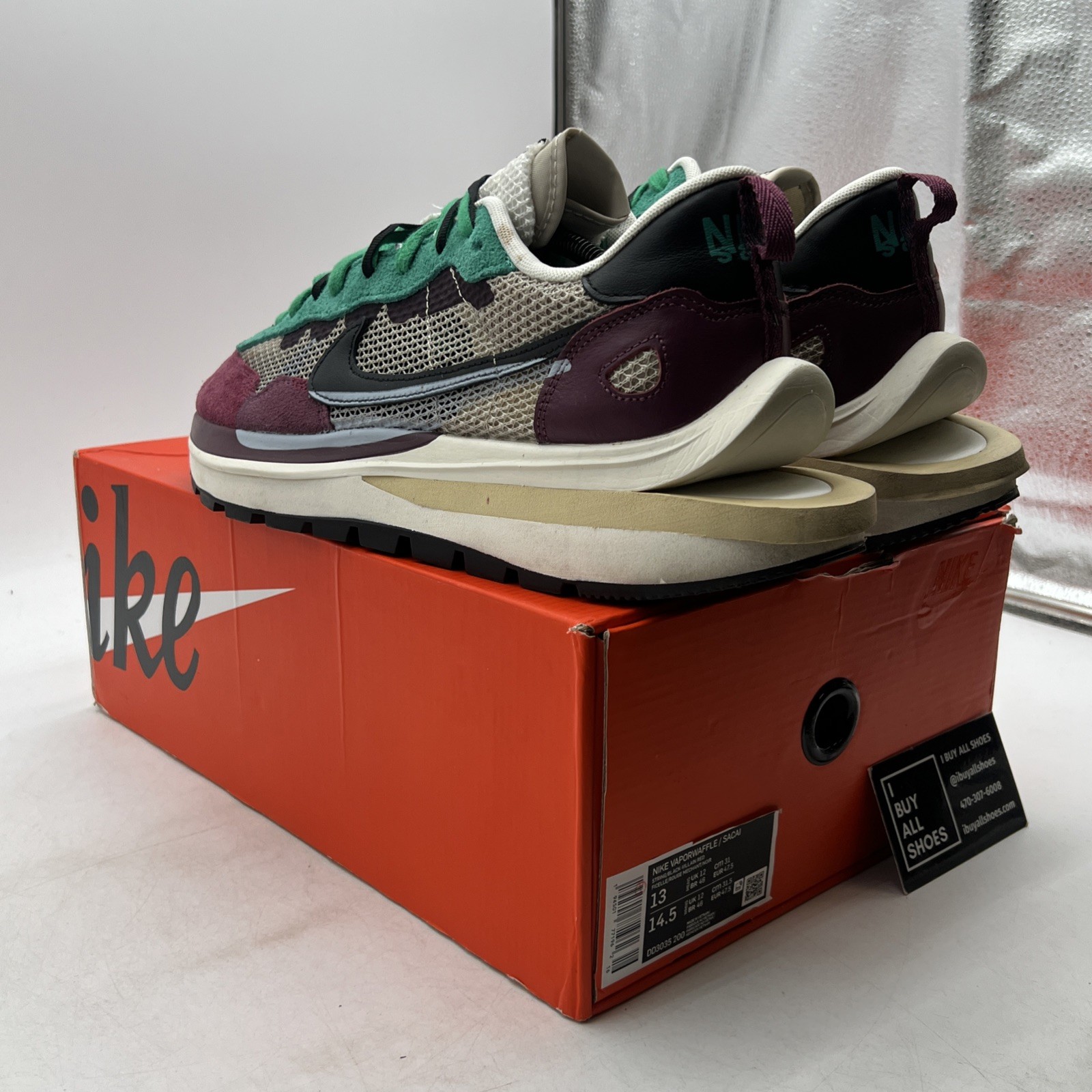 SACAI X NIKE Taglia 13 Nike sacai x VaporWaffle SP rosso cattivo (DD3035 200)