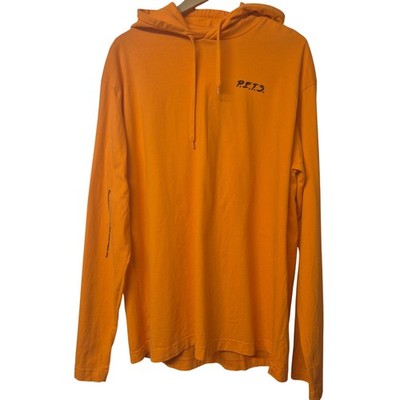 Vetements P.E.T.S Hoodie Damen M Orange Baumwolle Grafikdesign