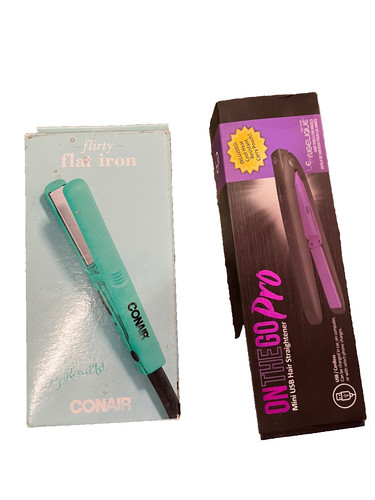 on the go pro flat iron 1  mini USB Hair Straightener  & flirty flat iron bundle