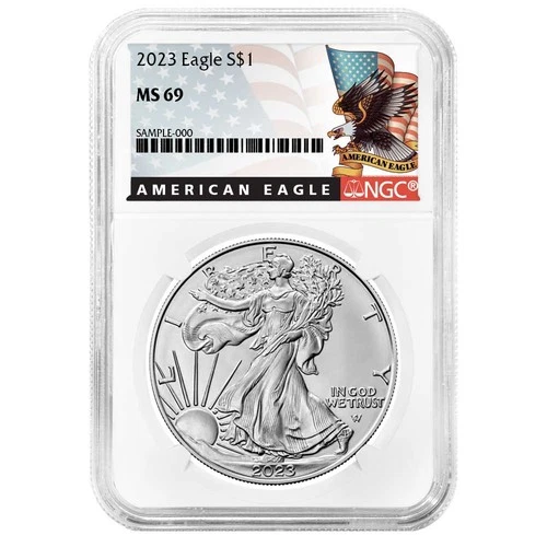 2023 $1 American Silver Eagle NGC MS69 Black Label
