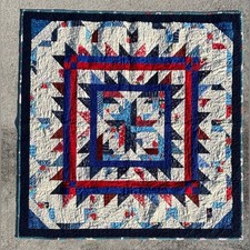 Handmade Patriotic Stars and Stripes Quilt of Valor 62x62