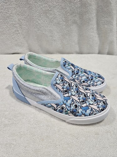 Disney X Ground Up Stitch Patterned Slip-On Shoes Size 6Y, Only Worn A Few Times - Picture 3 of 6