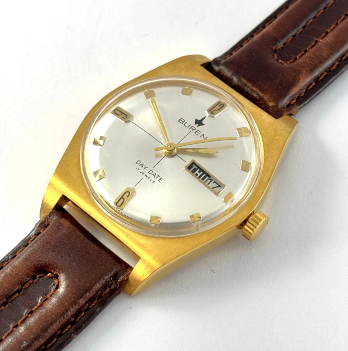 Buren Men's Mechanical Hand-Winding Wristwatches | eBay