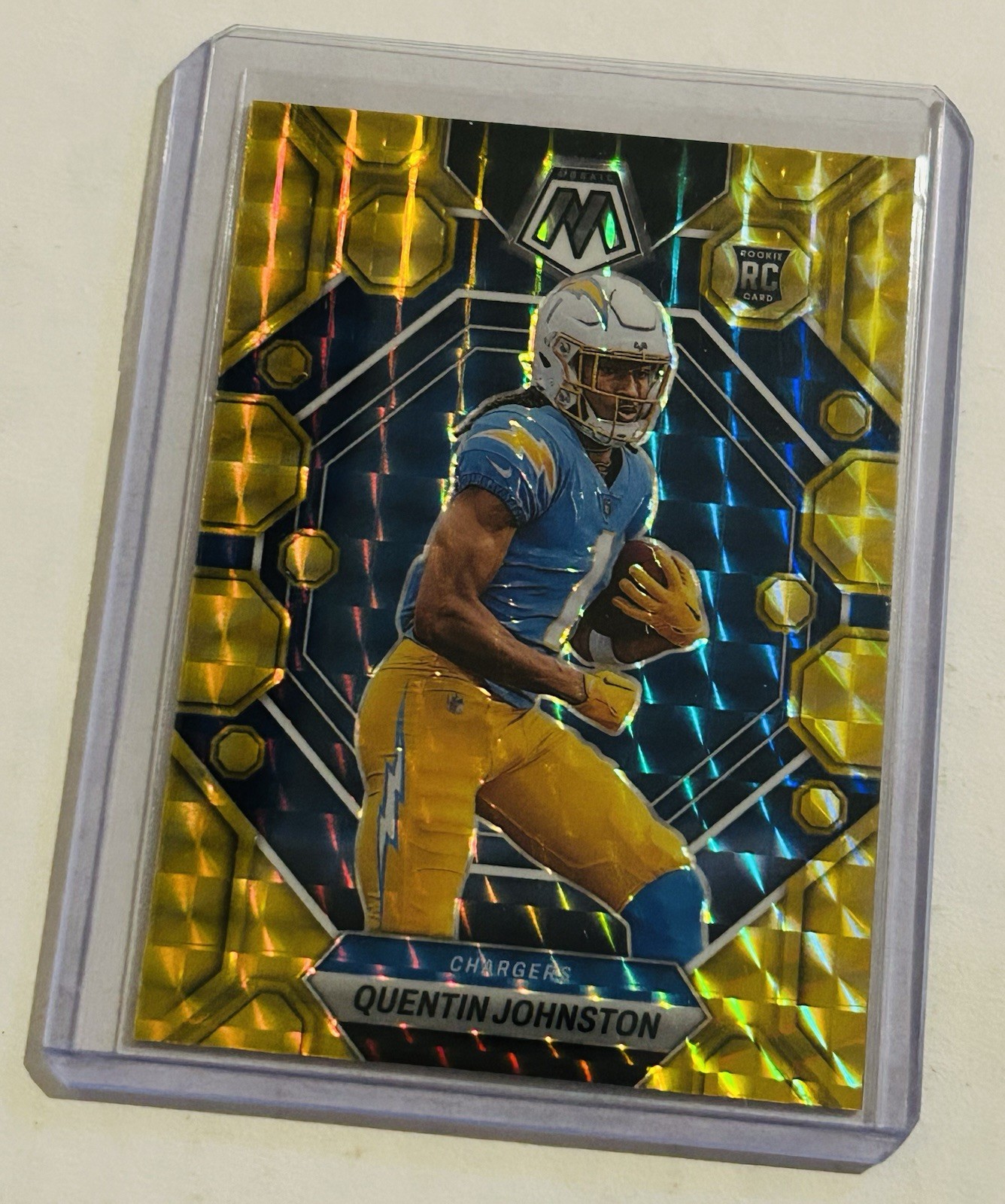 2023 Panini Mosaic - Quentin Johnston Rookie #356 - Reactive Yellow Mosaic Prizm
