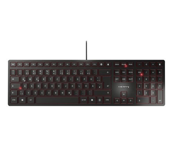 Cherry Tastatur Slim USB KC 6000 Sw MäUse JK-1600DE-2 Tastatur-image
