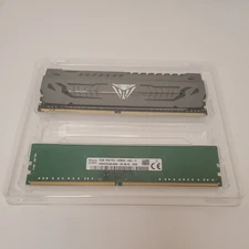  Two 16GB DDR4 Desktop RAM Modules – Patriot Viper Steel & SK Hynix