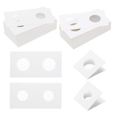 2x2 Coin Flips, 100 Pack 20.5/25mm Cardboard Coin Holder Paper Coin Holders f...