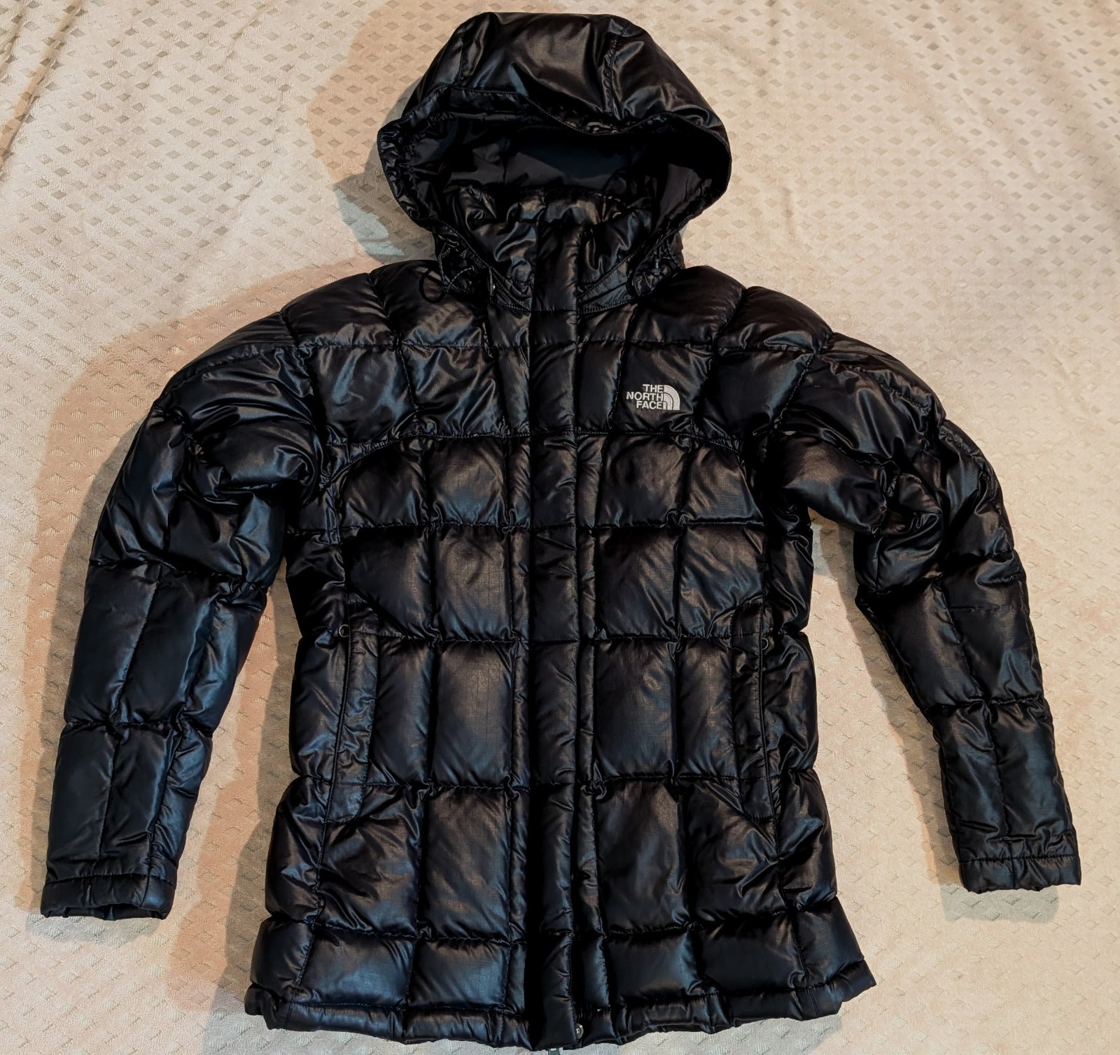 THE NORTH FACE 600 Fill Black Puffer Hooded Jacket Size XS