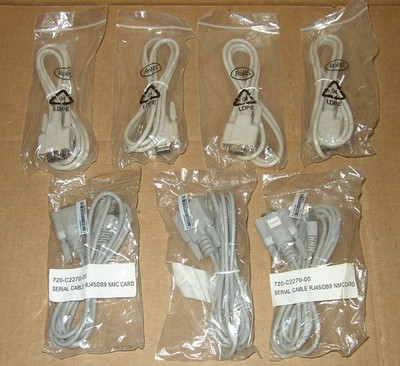 LOT of (7) Eaton Network-MS Card RS232 Serial Cable NMC 720-C2270-00 RJ45 to DB9