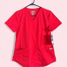 Women s XS Cherokee Authentic Workwear Red Scrub Top