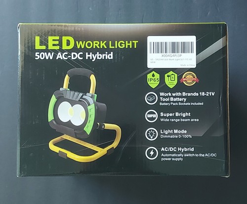 50W Hybrid ACDC Work Light 5000LM Rechargeable LED Work Light Compatible with M - Picture 3 of 11
