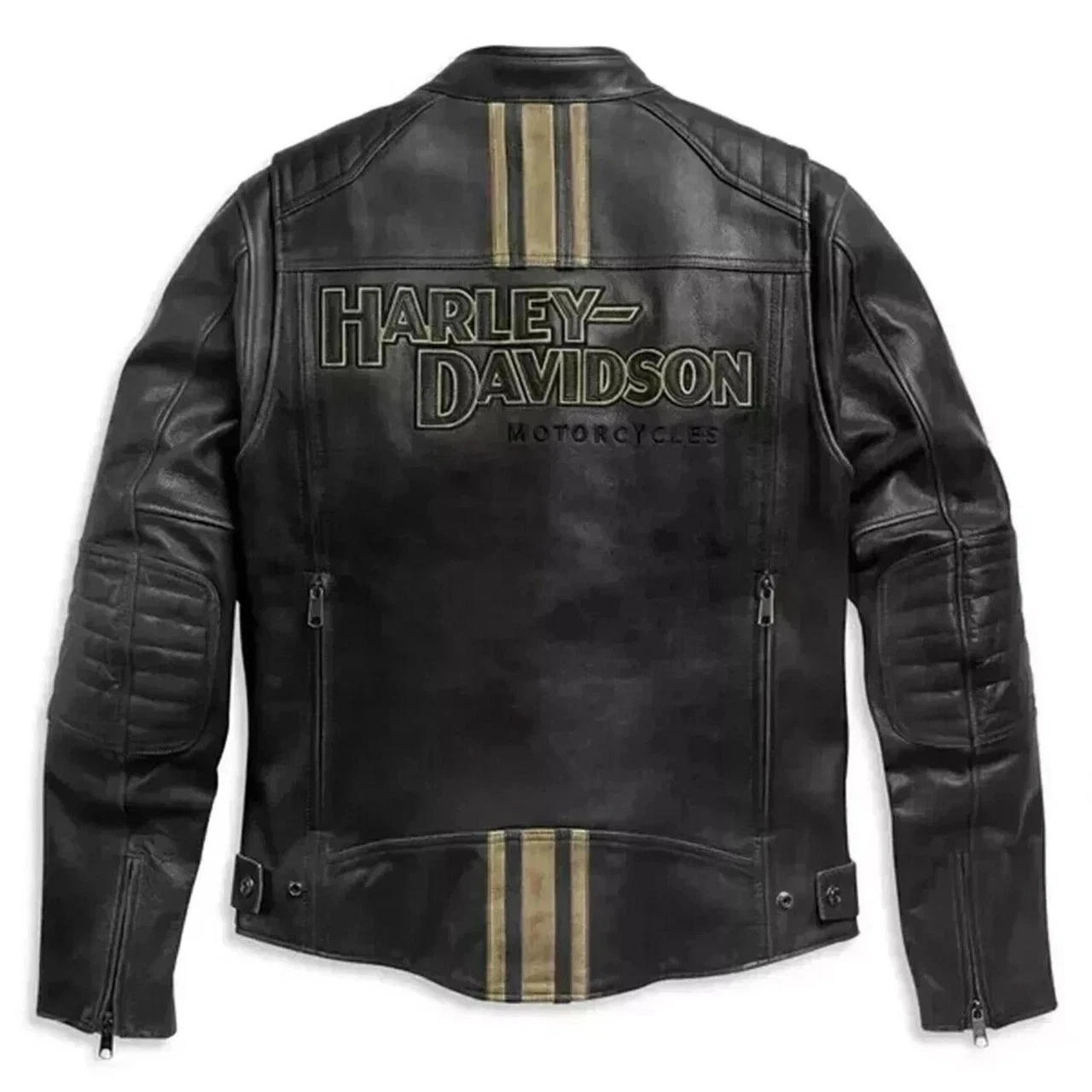Harley Davidson Men’s Black Motorcycle Jacket – Genuine Cowhide Leather