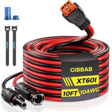 10AWG 10FT Solar to XT60i Cable, Gibbab 3 10 25FT Solar Panel Connector to XT60i