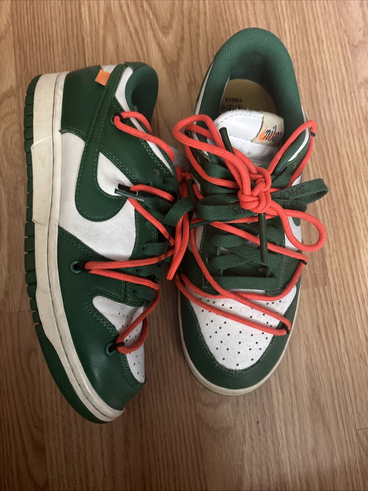 Nike Dunk Low x Off-White Pine Green Size 7 US thumbnail 2