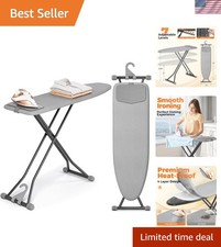 Ironing Board, Compact Iron Board with Silicon Mat, Foldable Ironing Board wi...